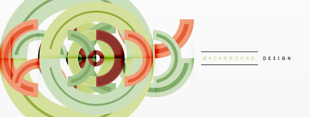 彩色圆形抽象背景模板图片下载