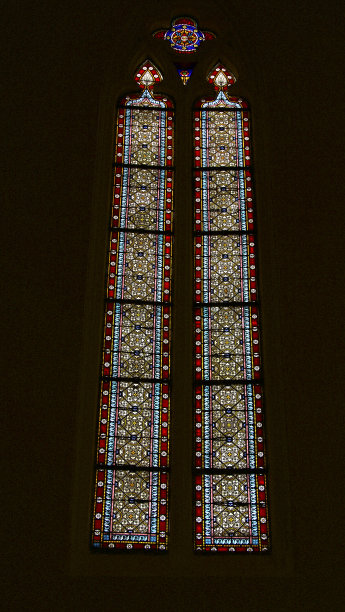 垂直彩色玻璃窗图片下载