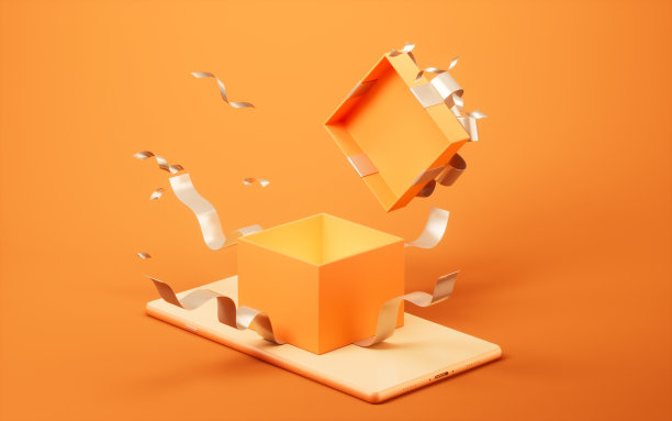 打开礼盒，节日和庆典，3d渲染。图片下载