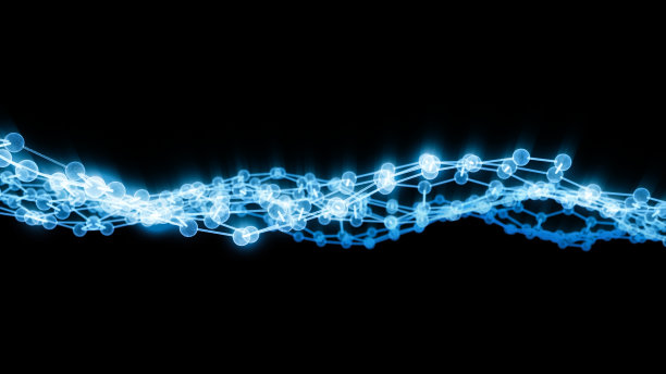 发光六边形结构，3d渲染。图片下载