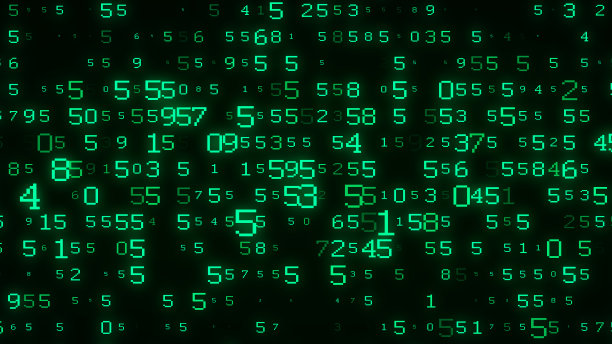 数字背景绿色矩阵。编码或黑客概念。抽象的数据概念。3 d渲染。图片下载