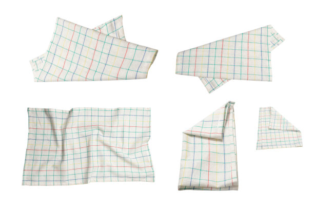 白色的餐巾孤立在白色的背景上。图片下载