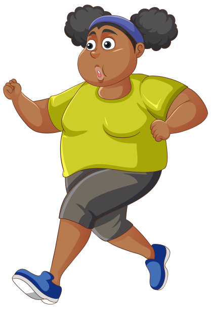 穿着运动服的超重女性图片下载