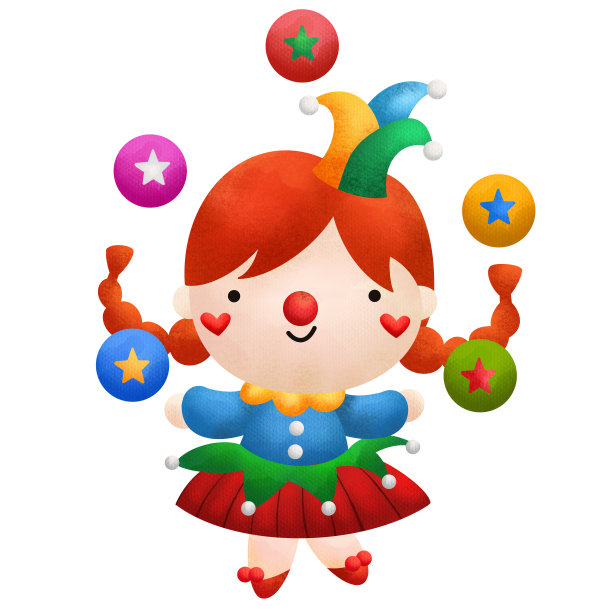 小丑的插图图片下载