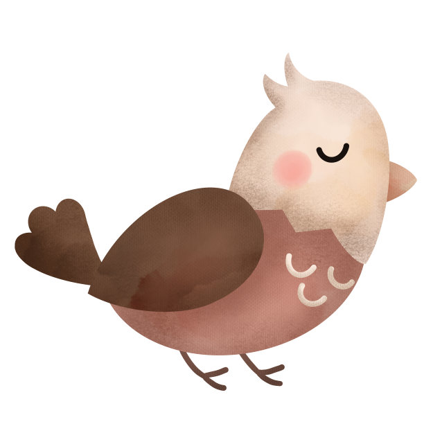一只鸟的插图图片下载