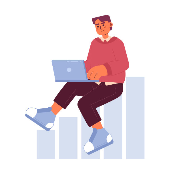 研究商业统计平面概念向量点插图图片下载