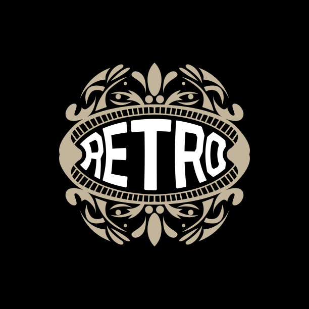 矢量装饰复古排版元素，贺卡设计，花式装饰书法邀请，复古风格丝带标签和徽章图片下载