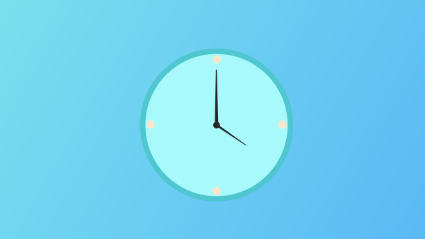 2D抽象简单的时钟动画，手表图标移动快的时间旅行和多元宇宙的概念。时钟图标运动图形。图片下载