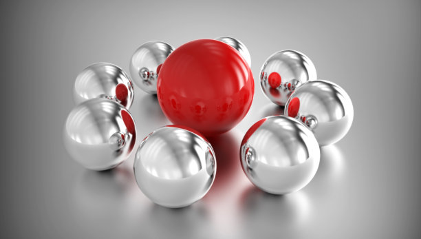 球正对。商业领导成功概念图片下载