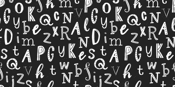 可爱的手绘字母，涂鸦字母，学校背景，伟大的横幅，壁纸，包装矢量设计图片下载