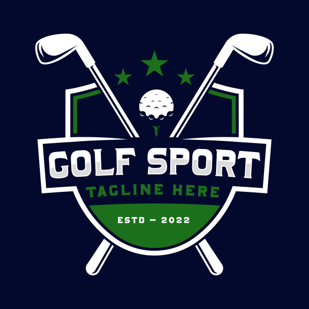 高尔夫运动会徽标志设计。图片下载