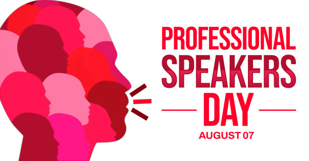 8月7日被观察为专业演讲日，背景设计与排版和形状图片下载