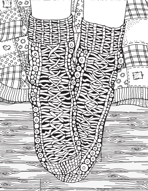 黑白成人涂色书。8.5 x 11英寸的书图片下载