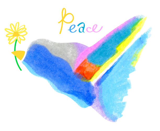 和平鸟是象征和平的人物形象图标图片下载