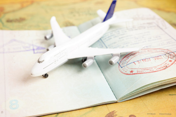 签证和护照文件，以移民在国内机场。图片下载