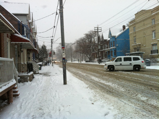 冬天的多伦多雪街图片下载