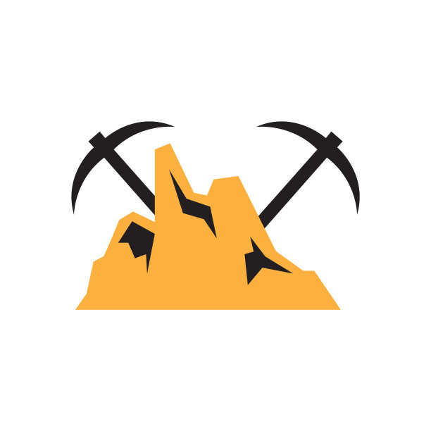 金矿石标志设计图片下载