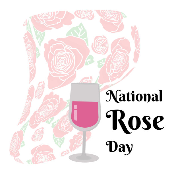 国家玫瑰日，一个受欢迎的非官方节日的横幅或海报设计图片下载