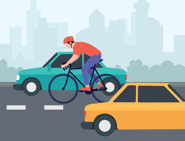 骑自行车的人在路上图片下载