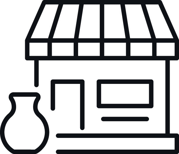 花瓶由商店隔离线图标。完美的网站，应用程序，用户界面，互联网，商店，商店。用黑色细线绘制的简单图像图片下载