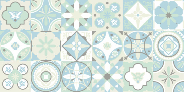 复古瓷砖错综复杂的细节装饰外观图片下载