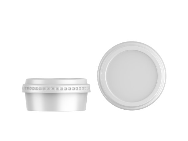 空白冰淇淋或酸奶圆形容器模板。图片下载
