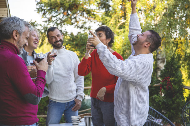 朋友和红酒为好心情图片下载