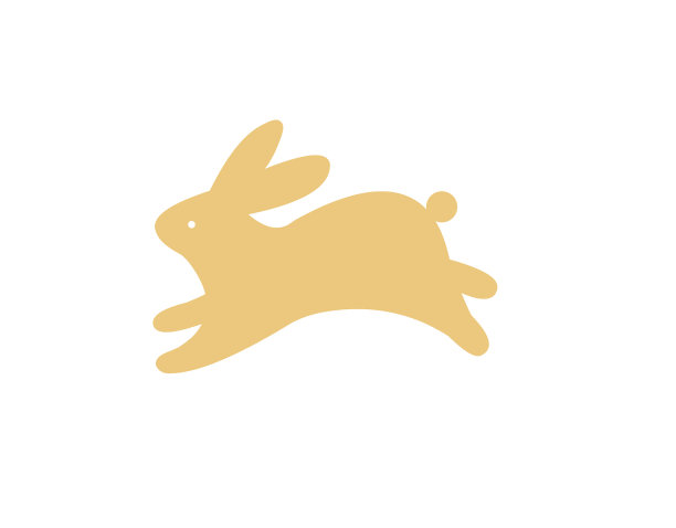 剪影剪辑艺术的兔子跳图片下载