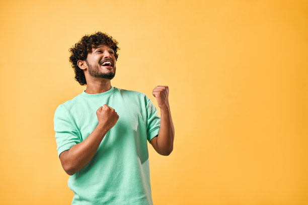 喜悦的情绪，胜利的庆祝。图片下载