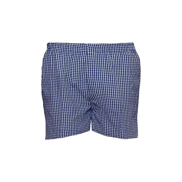 3D渲染的海军和白色格子短裤孤立的白色背景。图片下载