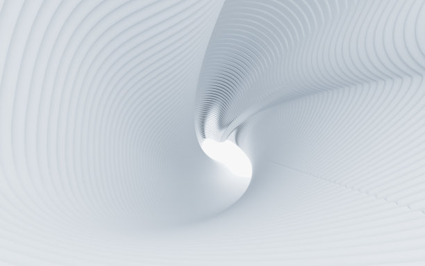 白色抽象室内建筑，3d渲染。图片下载