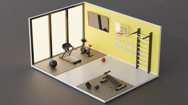 健身房等距设计图片下载