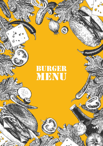 汉堡菜单。图片下载