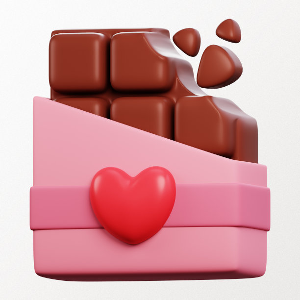 美味诱人的巧克力棒插图在令人垂涎的3D设计。图片下载