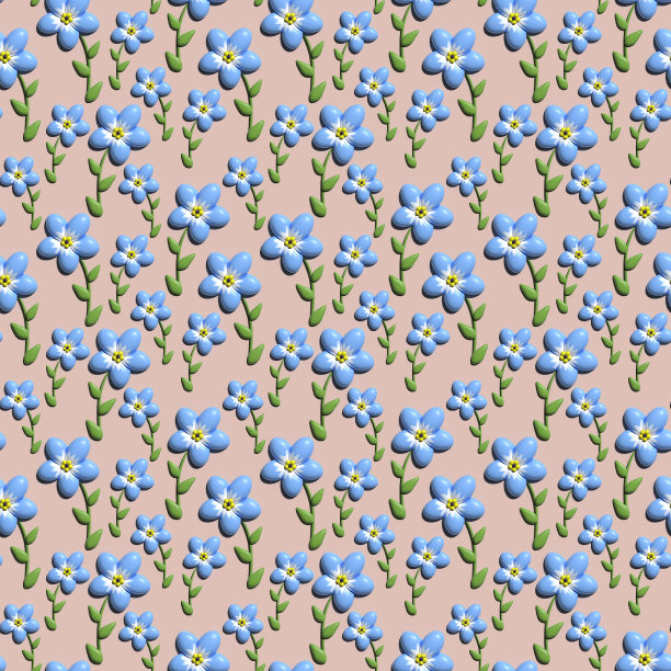 无缝图案勿忘我不三维花图片下载