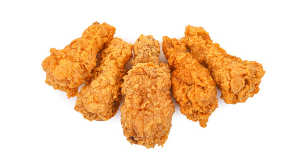 炸鸡孤立就白图片下载