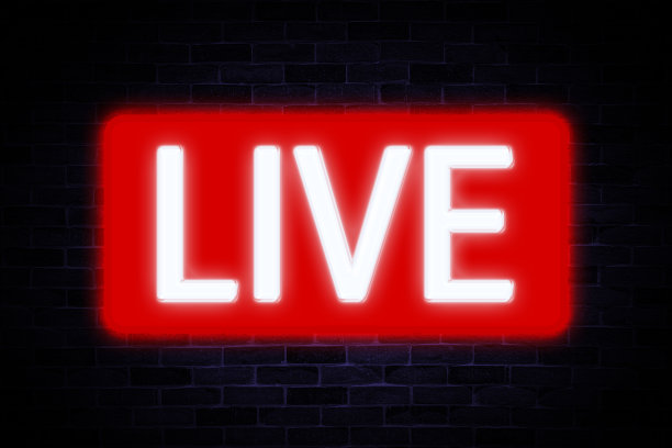 砖墙背景上的霓虹灯横幅。图片下载