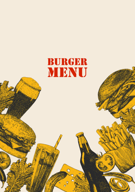 汉堡菜单。图片下载