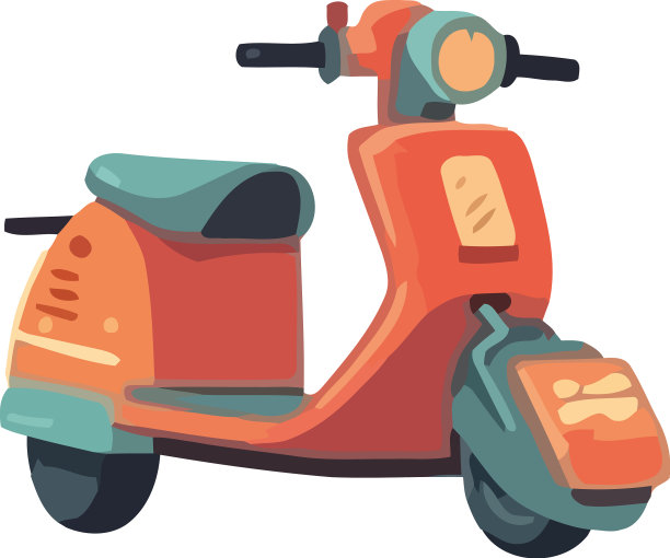 橙色滑板车设计图片下载