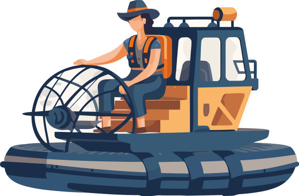 驾驶气垫船的人图片下载