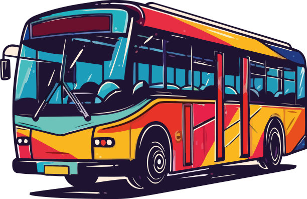 彩色旅游车图片下载