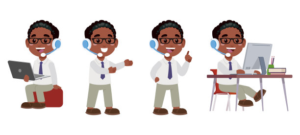 呼叫中心和客户服务人员图片下载