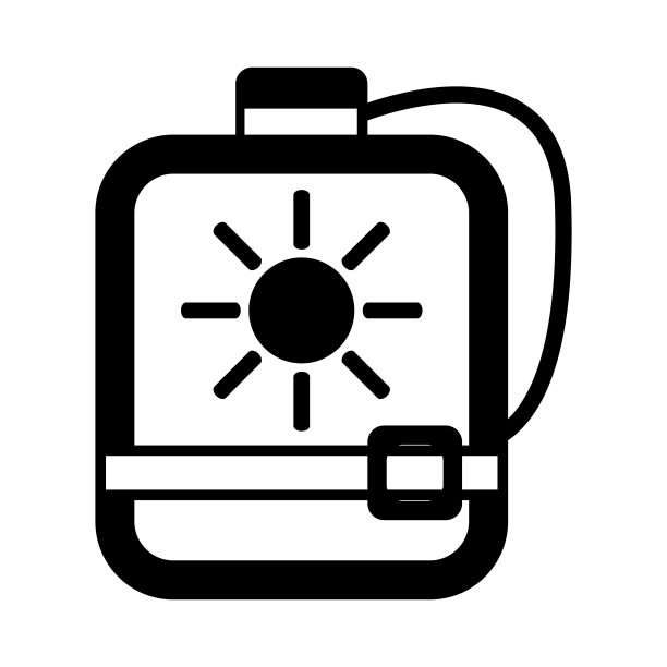 1402. i029.032.s.m005.c10。露营图标集黑色和白色图片下载