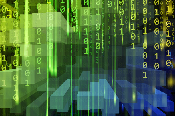 抽象块和二进制代码的背景图片下载