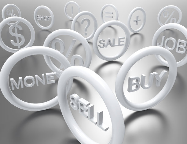 商店，销售，工作，买，卖，钱，美元符号，圆形背景图片下载