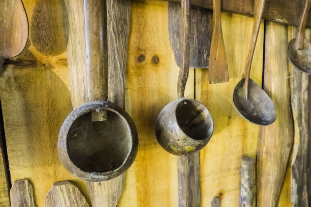 木制厨房用具图片下载