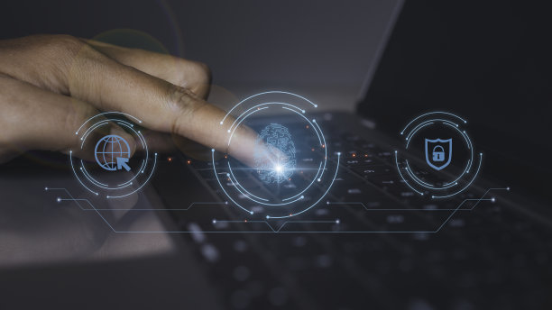 指纹扫描仪未来数字化处理的生物特征识别。图片下载