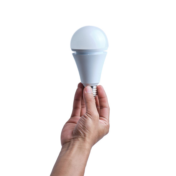 白色背景上的孤立手持灯图片下载