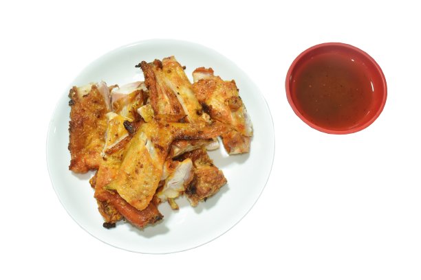 白底辣酱烤肉鸡扒扒和鸡翅图片下载