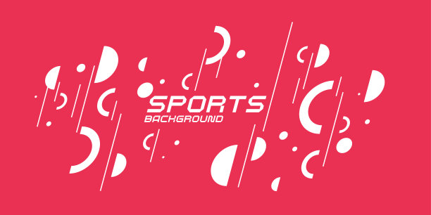 运动的海报。抽象背景与几何元素。各种形状的组合。图片下载